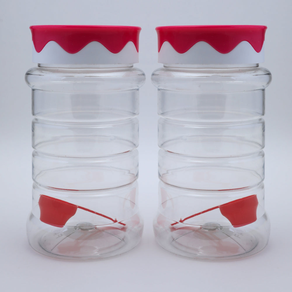 Safari Fancy Kitchen Jar Set 2Pcs 1050-ML, Storage Boxes, Safari, Chase Value
