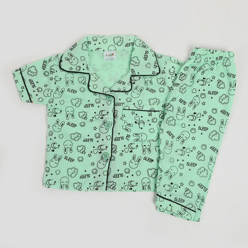 Infant Girls Night Suit - Green, Newborn Girls Sets & Suits, Chase Value, Chase Value