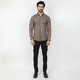 Men's Casual Check Shirt - Brown, Men's Shirts, Chase Value, Chase Value