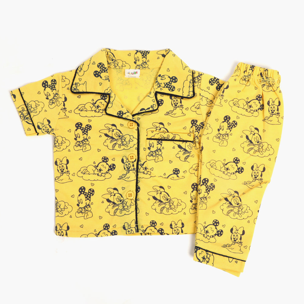 Newborn Girls Night Suit - Yellow, Newborn Girls Sets & Suits, Chase Value, Chase Value