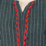 Women's Stripe Shalwar Suit - Charcoal, Women Shalwar Suits, Chase Value, Chase Value