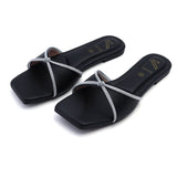 Valuable Women's Open-toe Slipper - Black, Women Slippers, Chase Value, Chase Value
