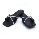 Valuable Women's Open-toe Slipper - Black, Women Slippers, Chase Value, Chase Value