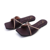 Valuable Women's Open-toe Slipper - Maroon, Women Slippers, Chase Value, Chase Value
