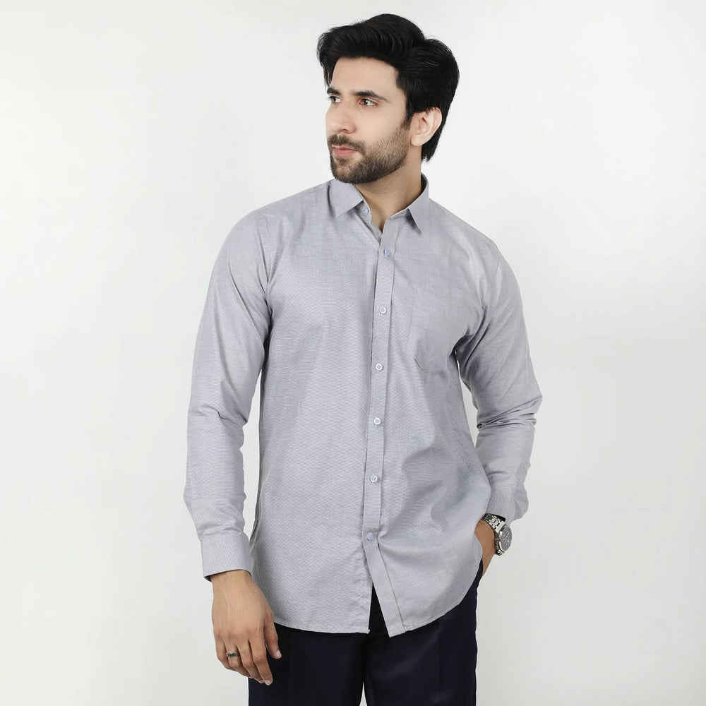 Men's Formal Chambray Shirt - Grey, Men's Shirts, Chase Value, Chase Value