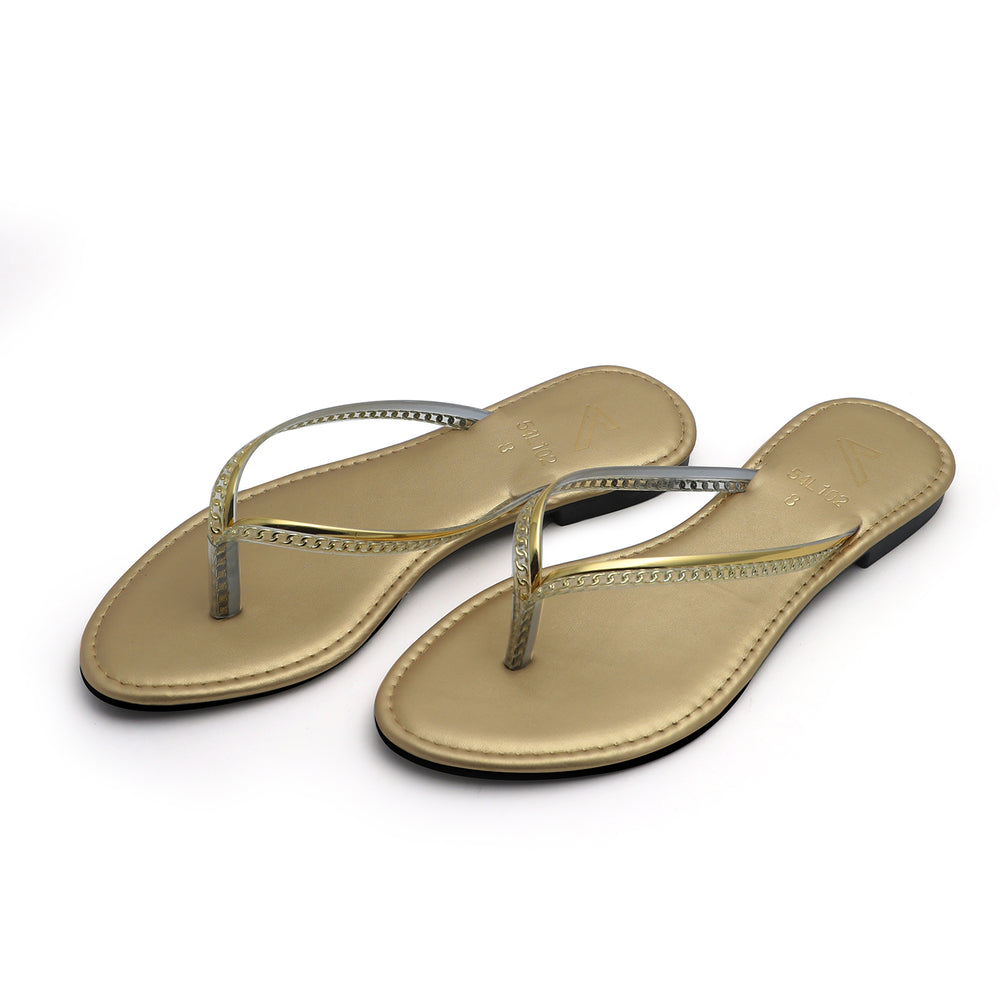 Valuable Women's Slip-On Slipper - Golden, Women Slippers, Chase Value, Chase Value