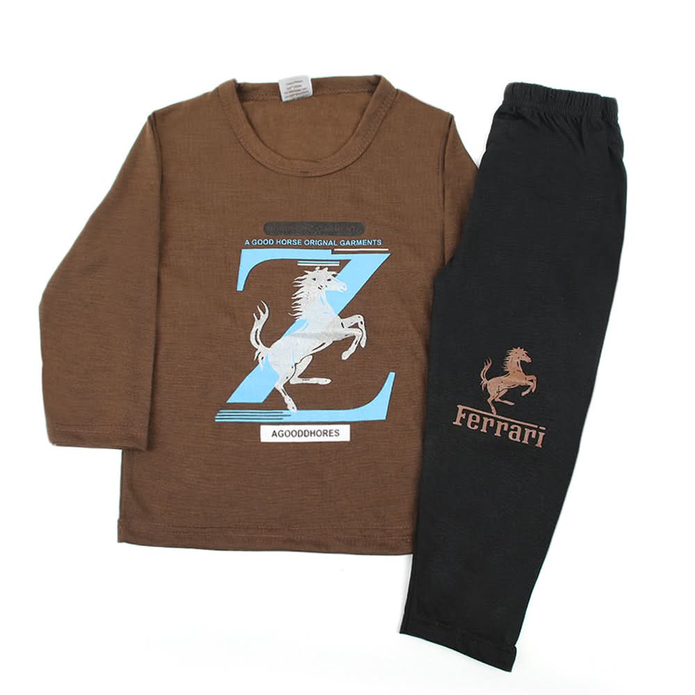 Boys Full Sleeves Suit - Brown, Boys Sets & Suits, Chase Value, Chase Value