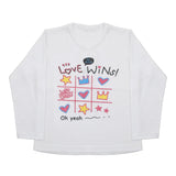 Girls Full Sleeves T-Shirt - White, Girls T-Shirts, Chase Value, Chase Value