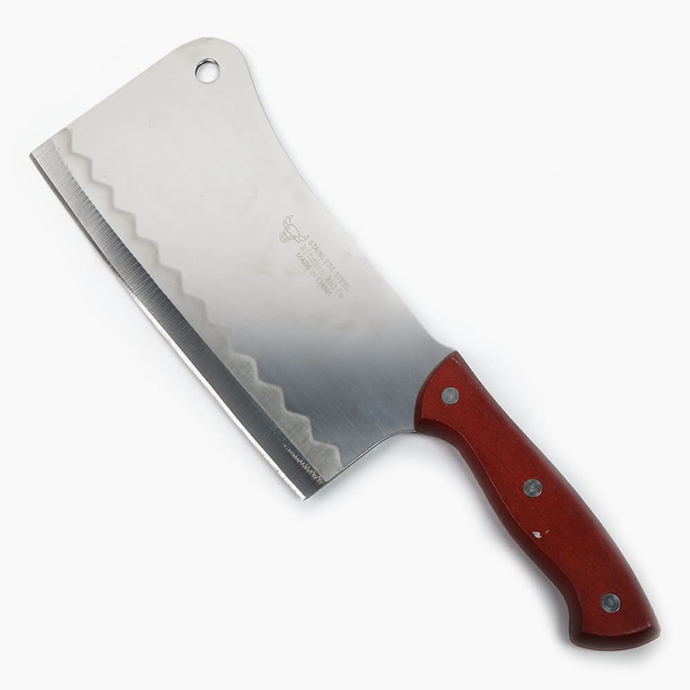Meat Cleaver Knife Wood Handle Large - Brown, Knives & Cutting Board, Chase Value, Chase Value