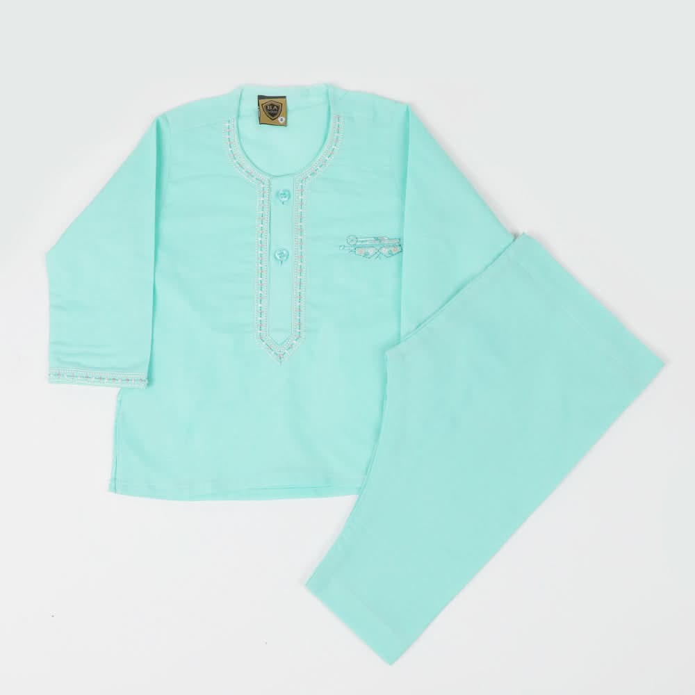 Newborn Boys Shalwar Suit - Cyan, Newborn Boys Shalwar Suits, Chase Value, Chase Value