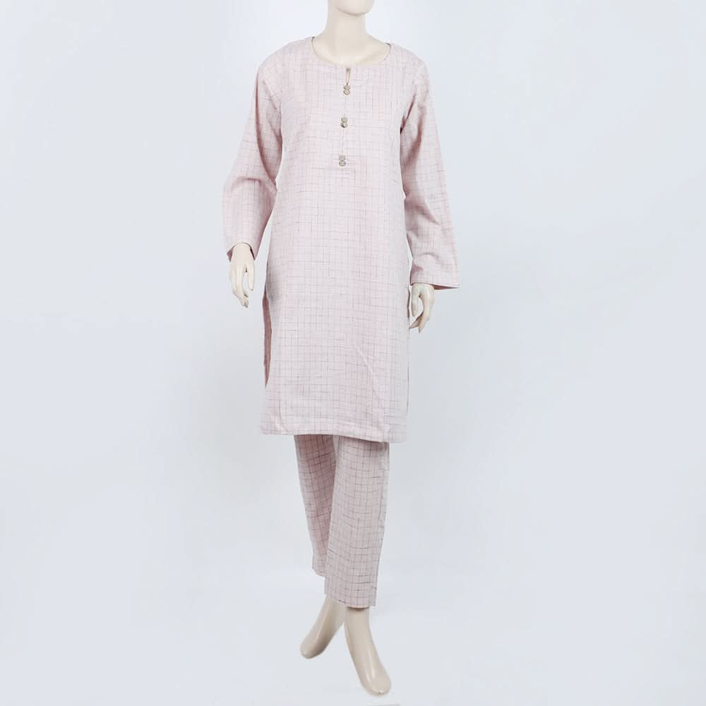 Women's Check Shalwar Suit - Light Pink, Women Shalwar Suits, Chase Value, Chase Value