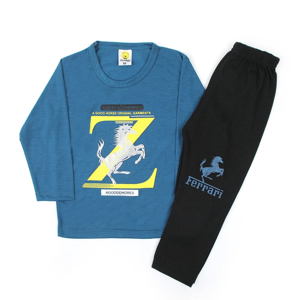 Boys Full Sleeves Suit - Steel Blue, Boys Sets & Suits, Chase Value, Chase Value
