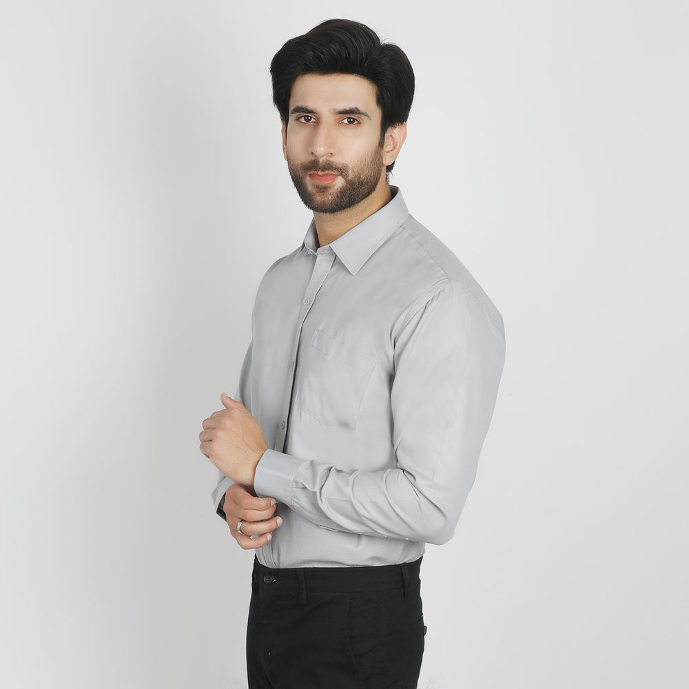 Valuable Men's Formal Dobby Shirt - Grey, Men's Shirts, Chase Value, Chase Value