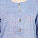 Women's Check Shalwar Suit - Light Blue, Women Shalwar Suits, Chase Value, Chase Value