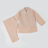 Newborn Boys Shalwar Waistcoat Suit - Peach, Newborn Boys Shalwar Suits, Chase Value, Chase Value