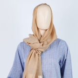 Women's Jacquard Turkish Scarves - Brown, Women Shawls & Scarves, Chase Value, Chase Value