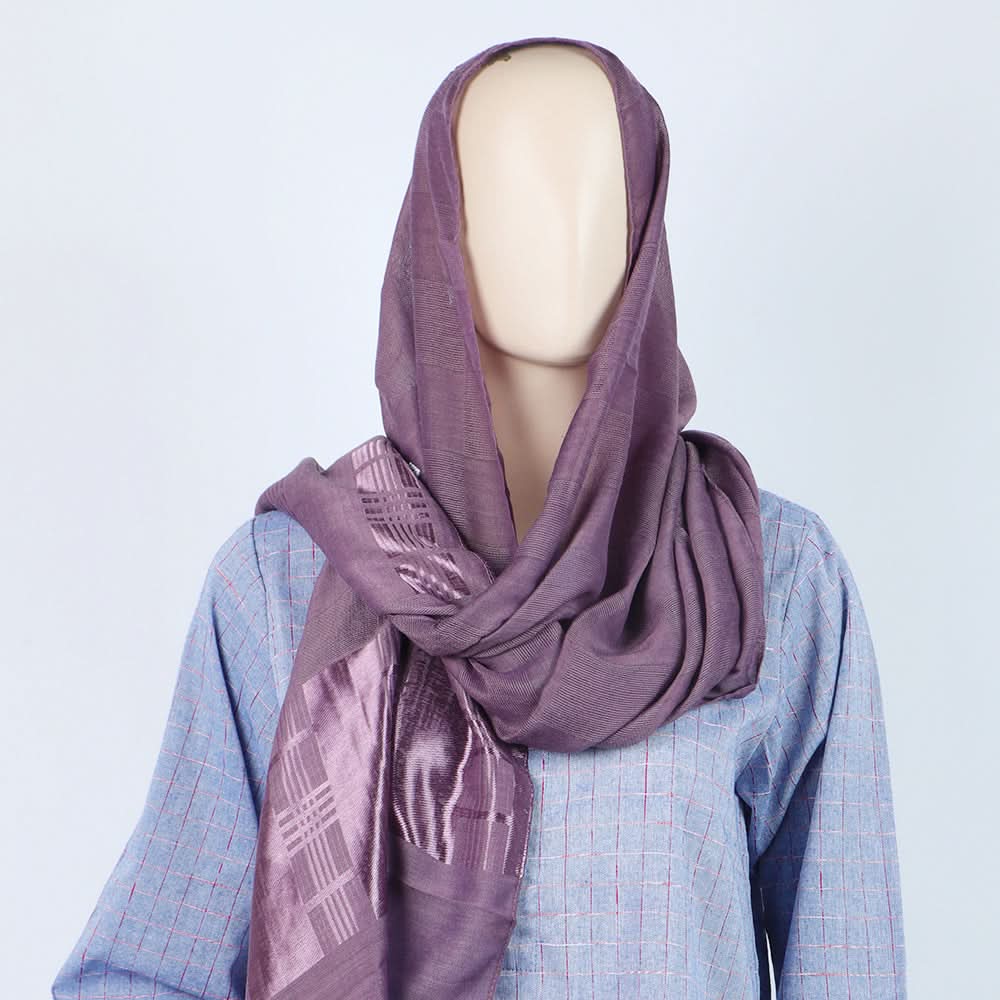 Women's Jacquard Turkish Scarves - Purple, Women Shawls & Scarves, Chase Value, Chase Value