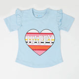 Girls Half Sleeves T-Shirt - Light Blue, Girls T-Shirts, Chase Value, Chase Value