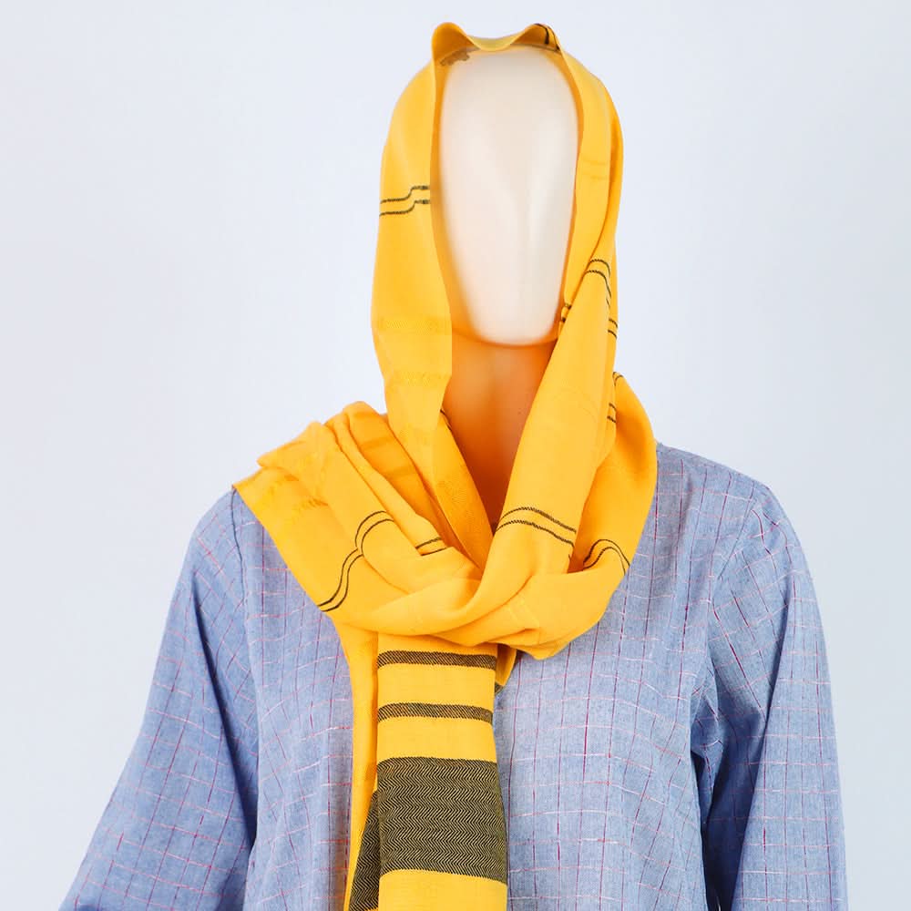 Women's Turkish Dupatta - Yellow, Women Shawls & Scarves, Chase Value, Chase Value