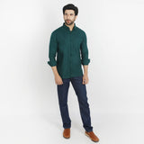 Men's Casual Chambray Shirt - Dark Green, Men's Shirts, Chase Value, Chase Value