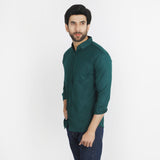 Men's Casual Chambray Shirt - Dark Green, Men's Shirts, Chase Value, Chase Value