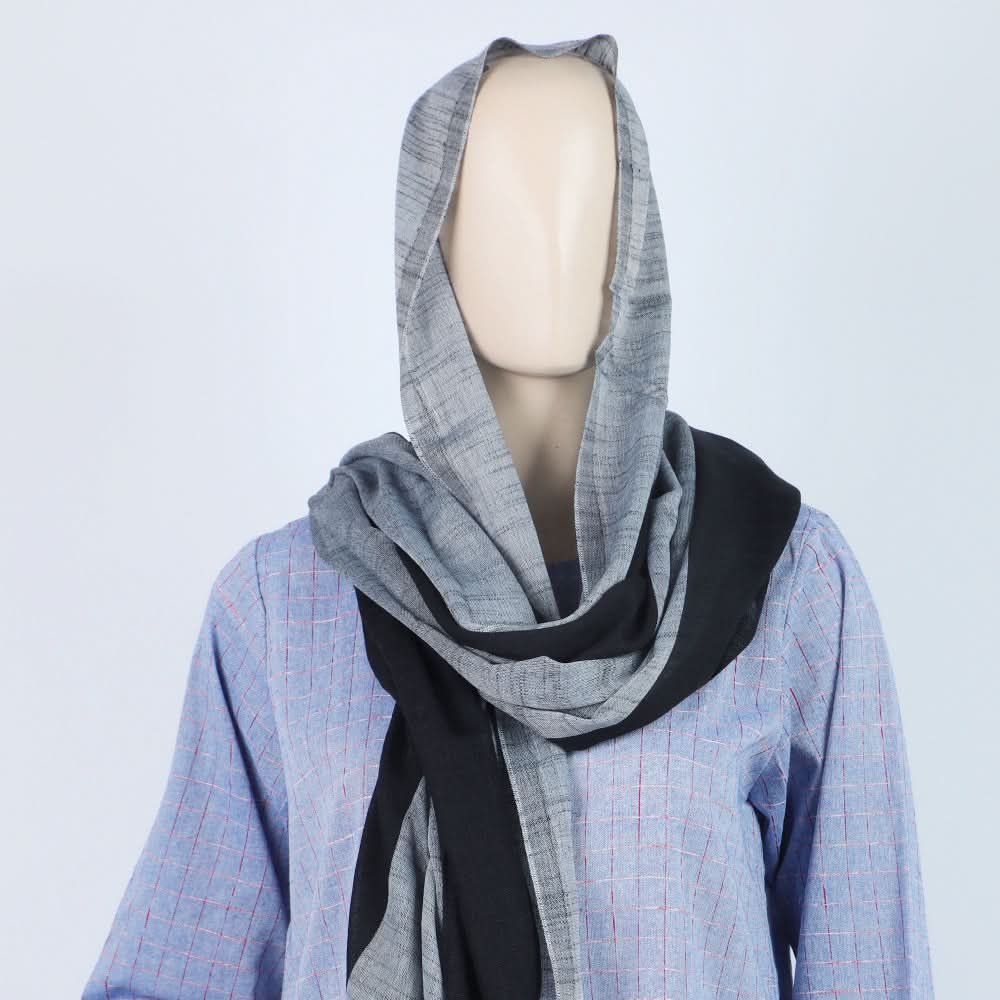 Women's Turkish Slub Texture - Black, Women Shawls & Scarves, Chase Value, Chase Value