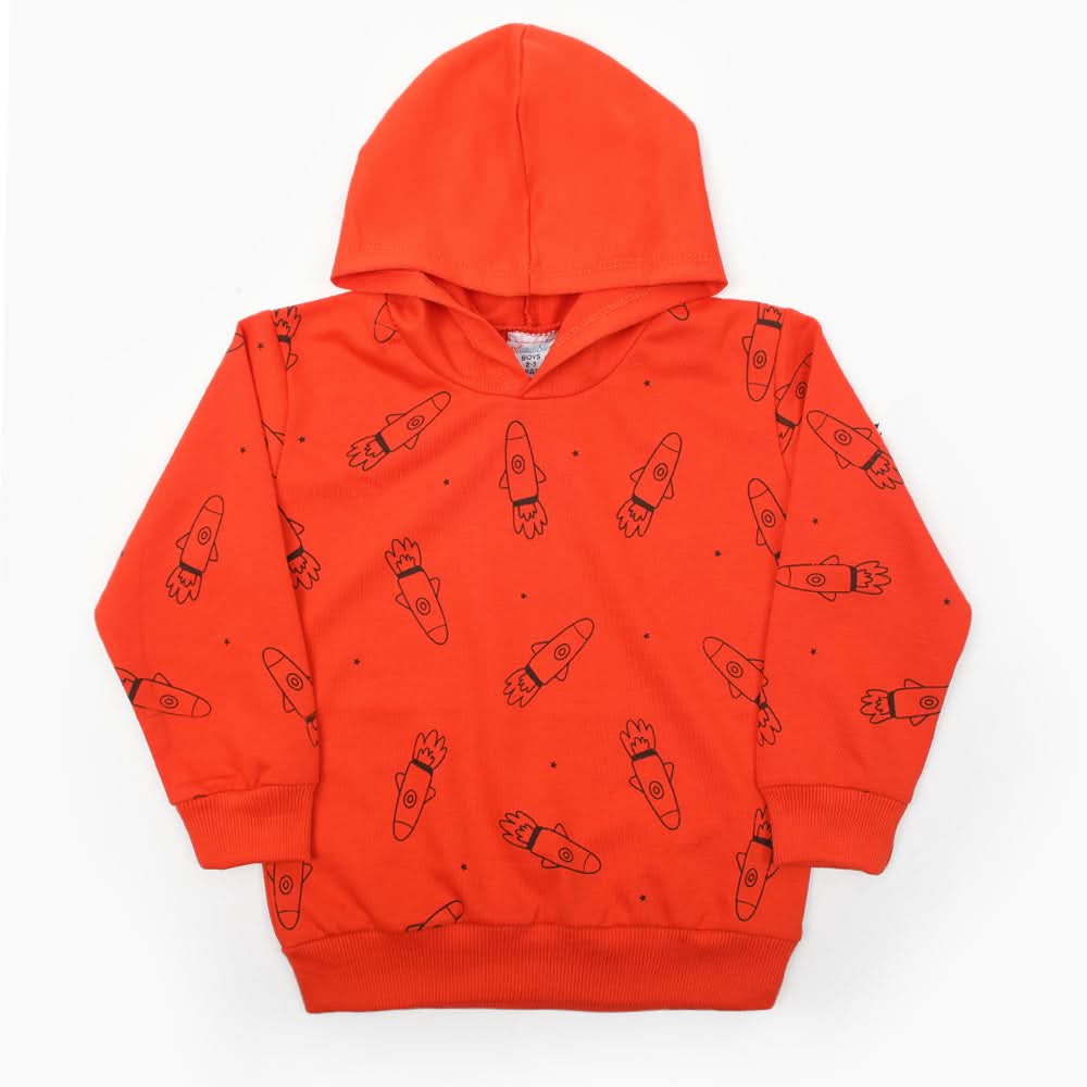 Boys Full Sleeves Hoodie - Orange, Boys Hoodies & Sweat Shirts, Chase Value, Chase Value