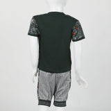 Boys Half Sleeves 3Pcs Suit - Olive Green, Boys Sets & Suits, Chase Value, Chase Value