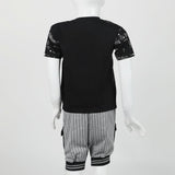 Boys Half Sleeves 3Pcs Suit - Black, Boys Sets & Suits, Chase Value, Chase Value