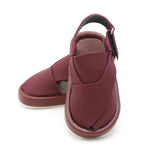 Newborn Fancy Peshawari Sandal - Maroon, Newborn Caps, Shoes & Socks, Chase Value, Chase Value