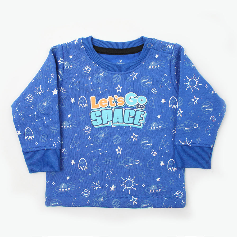 Eminent Newborn Boys Sweat Shirt - Royal Blue, Newborn Boys Winterwear, Eminent, Chase Value