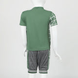 Boys Half Sleeves 3Pcs Suit - Green, Boys Sets & Suits, Chase Value, Chase Value
