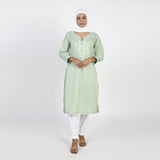 Women's Dyed Kurti - Light Green, Women Ready Kurtis, Chase Value, Chase Value