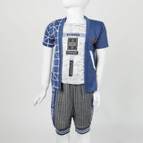 Boys Half Sleeves 3Pcs Suit - Blue, Boys Sets & Suits, Chase Value, Chase Value