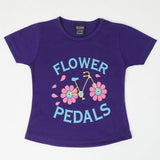 Girls Half Sleeves T-Shirt - Purple, Girls T-Shirts, Chase Value, Chase Value