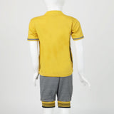 Boys Half Sleeves 3Pcs Suit - Yellow, Boys Sets & Suits, Chase Value, Chase Value
