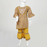 Girls Embroidered Shalwar Suit - Mustard, Girls Shalwar Kameez, Chase Value, Chase Value