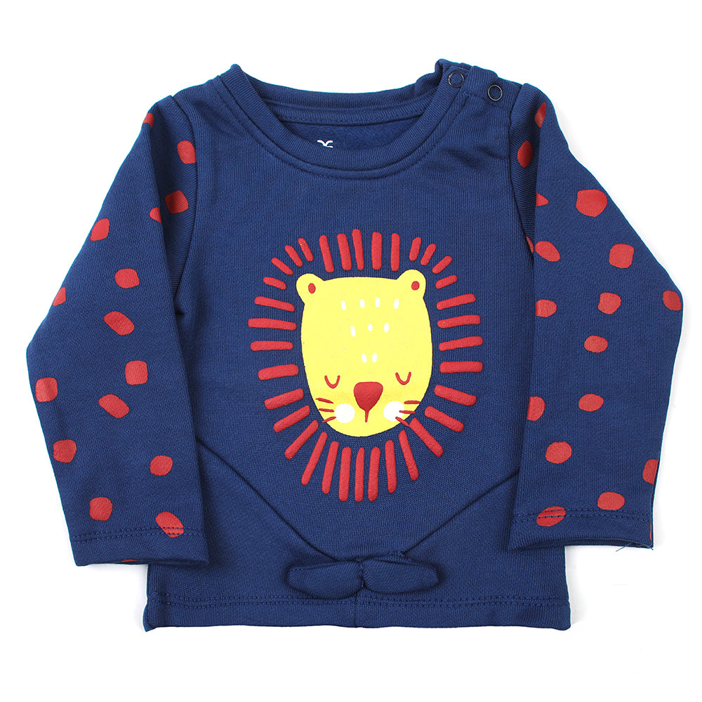 Eminent Newborn Girls Full Sleeves T-Shirt - Dark Blue, Newborn Girls T-Shirts, Eminent, Chase Value