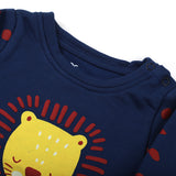 Eminent Newborn Girls Full Sleeves T-Shirt - Dark Blue, Newborn Girls T-Shirts, Eminent, Chase Value