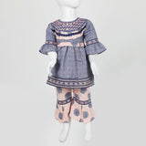 Girls Embroidered Shalwar Suit - Peach, Girls Shalwar Kameez, Chase Value, Chase Value