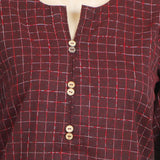 Women's Check Shalwar Suit - Maroon, Women Shalwar Suits, Chase Value, Chase Value