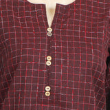 Women's Check Shalwar Suit - Maroon, Women Shalwar Suits, Chase Value, Chase Value