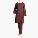 Women's Stripe Shalwar Suit - Maroon, Women Shalwar Suits, Chase Value, Chase Value