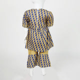Girls Embroidered Shalwar Suit - Yellow & Blue, Girls Shalwar Kameez, Chase Value, Chase Value
