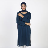 Women's Dyed Kurti - Steel Blue, Women Ready Kurtis, Chase Value, Chase Value