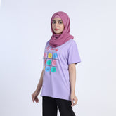 Women's Half Sleeves Printed T-shirt - Purple, Women T-Shirts & Tops, Chase Value, Chase Value