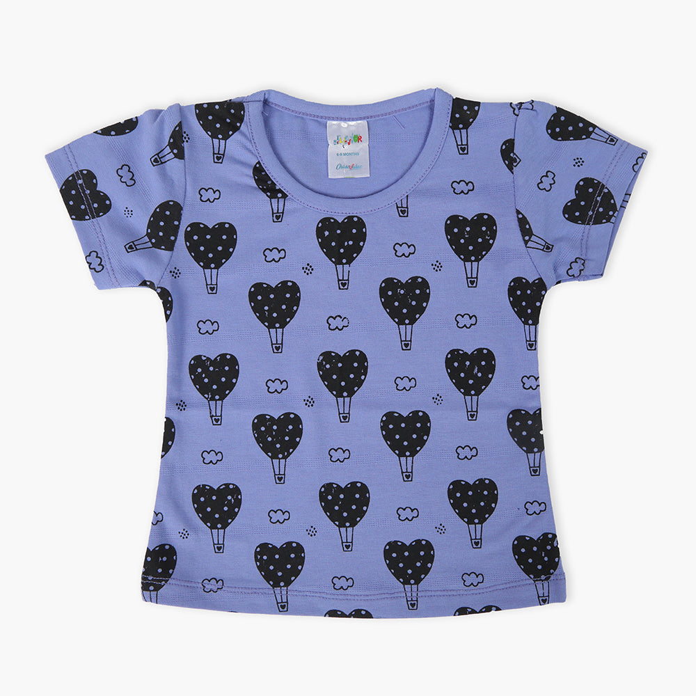 Newborn Girls T-Shirt - Light Purple, Newborn Girls T-Shirts, Chase Value, Chase Value