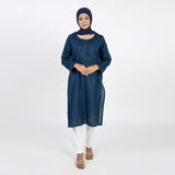 Women's Dyed Kurti - Steel Blue, Women Ready Kurtis, Chase Value, Chase Value