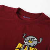Boys Half Sleeves T-Shirt - Maroon, Boys T-Shirts, Chase Value, Chase Value