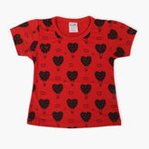 Newborn Girls T-Shirt - Red, Newborn Girls T-Shirts, Chase Value, Chase Value